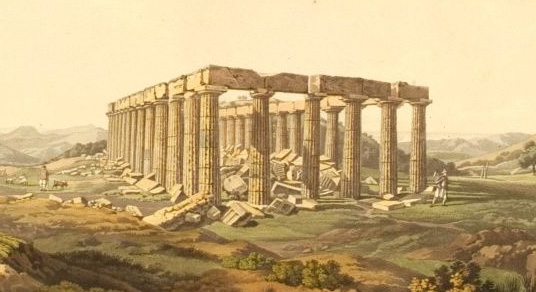 Gemaltes Bild vom Apollontempel