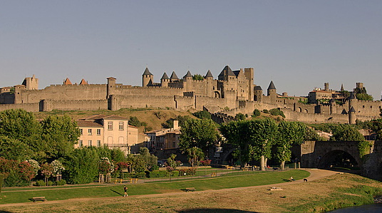 Blick auf die Festung Carcassonne