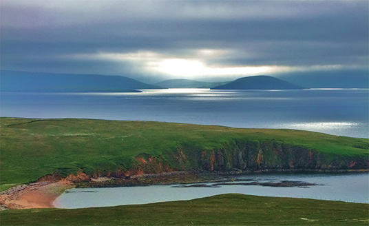 Lichspiele auf den Shetland Inseln